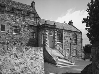 Part view from west showing Great House and 1821 addition (Town Hall)