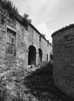 Detail of rear of courtyard from West