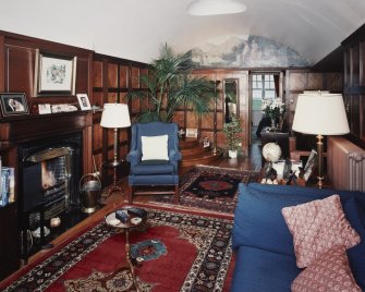 Interior. View of 1st floor vaulted gallery from S (CN Only)