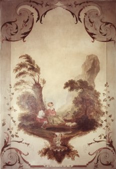 Interior. Drawing Room, detail of painted panel (8).