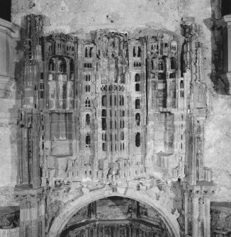 Interior. Bishop Kennedy's monument, view of upper section