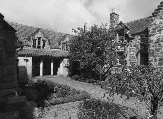 All Saints Episcopal Church.  
North East courtyard, view from South East.