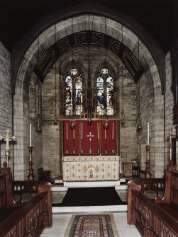 All Saints Episcopal Church, interior.  View of chancel from West.