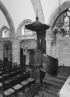 All Saints Episcopal Church, interior.  View of pulpit from South East.