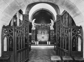 All Saints Episcopal Church, interior.  North side chapel, general view from West.