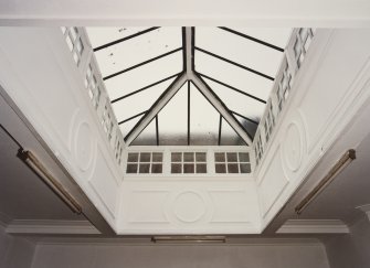 All Saints Episcopal Church, interior.  North hall, view of rooflight from East.