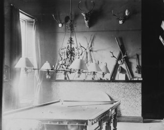 View of billiard room at St Fort House. 

