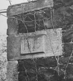 Datestone inscribed '1815'  in walls in grounds of Largo House