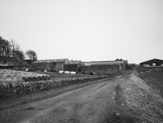 General view of main block of steading from N