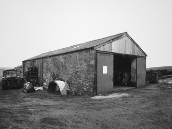 View from S of detached shed at NE end of main block of steading