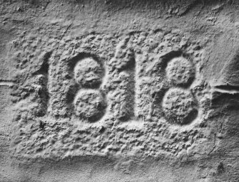 Detail of datestone on South wall of steading.
Insc: '1818'.