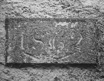 Detail of datestone on West wall of steading.
Insc: '1862'.