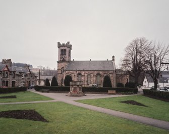 General view from ESE showing square and war memorial