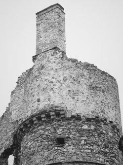 Detail of the chimney stack on the North West turret