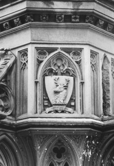 Detail of heraldic panel.