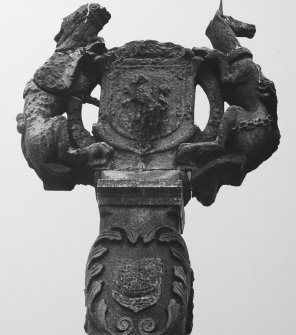 Detail of capital on North face.