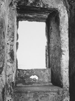 Detail of window in North wall, second floor.