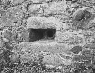 Detail of splayed gunport in North wall re-entrant angle.