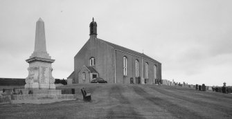 View from W showing relationship to war memorial