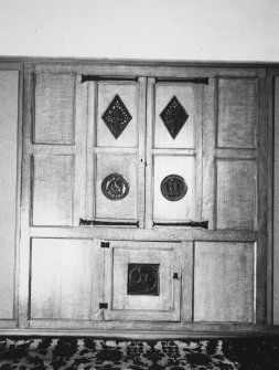 Kinnairdy Castle. Cupboard in first floor room of tower.