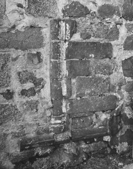Detail of moulded shaft in East wall.