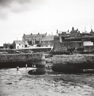 General view of old harbour entrance from West.