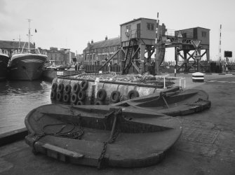 View from SSE, with bridge lowered (closed to harbour shipping)