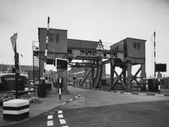 View from SE, with bridge lowered (closed to harbour shipping)