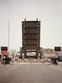 View from WNW, with bridge in raised position (closed to traffic)