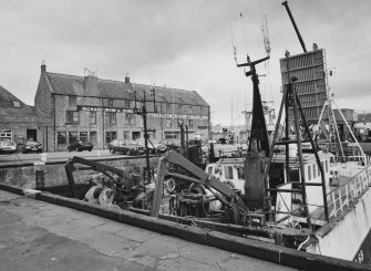 View of warehouse  from W-S-W, across corner of South Harbour.