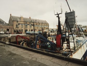 View of warehouse from WSW, across corner of South Harbour