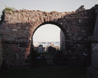 Remains of church, arched doorway, view from west