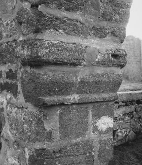 Remains of church, detail of capital on arched doorway