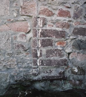 Remains of church, detail of roll moulding