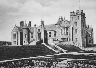 Modern copy of historic photograph showing general view.
Insc: 'Slains Castle, Cruden Bay.'