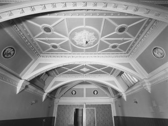 Aberdeen, 19 Belmont Street, Ground Floor, Interior.
General view of ceiling.