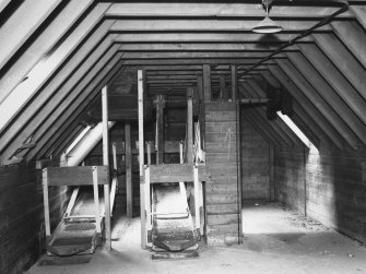 Aberdeen, Berryden Road, Millbank Mill, Corn Mill, Interior.
4th Floor. South side. Detail of grain dressers and conveyer, from South.