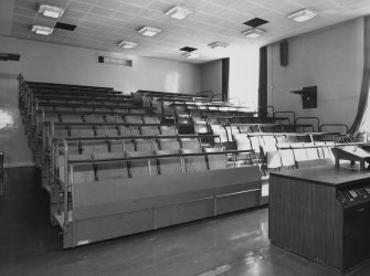 Aberdeen, Broad Street, Marischal College, Interior.
General view of microbiology lecture theatre from South-West.