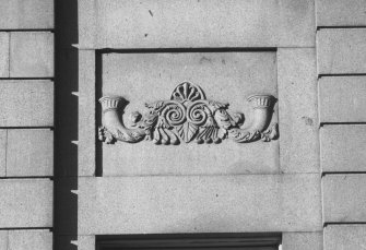 Aberdeen, 5 Castle Street, Clydesdale Bank.
Detail of decorated panel above first floor window.