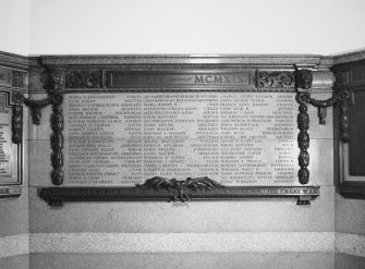 Aberdeen, 5 Castle Street, Clydesdale Bank.
Vestibule. Detail of War Memorial.