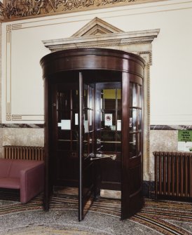 Aberdeen, 5 Castle Street, Clydesdale Bank.
Banking Hall. General view of East swing door.
