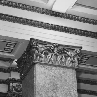 Aberdeen, 5 Castle Street, Clydesdale Bank.
Banking Hall. Detail of column capital.