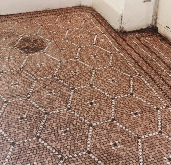 Aberdeen, 5 Castle Street, Clydesdale Bank.
Ground Floor. Detail of mosaic on floor.