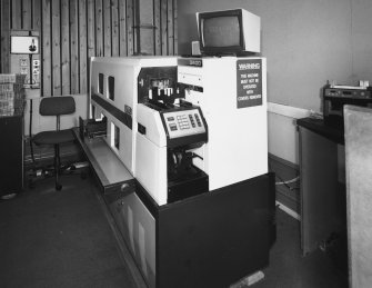 Aberdeen, 5 Castle Street, Clydesdale Bank.
Ground Floor. Cash centre, view of note sorting machine.