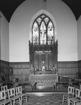 Aberdeen, Bieldside, Baillieswells Road, St Devenicks Episcopal Church, Interior.
General view of altar from West.