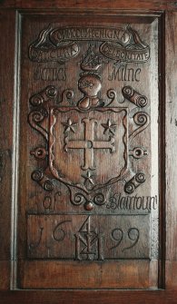 Detail of re-used 17th century panelling