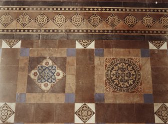 Aberdeen, Crown Street, Trinity U.F. Church.
East lobby. Detail of tiled floor.