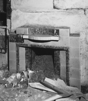 Aberdeen, 42-44 Castle Street.
Ground floor front (North-West) shop.
Detail of chimney piece.