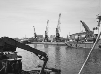 Aberdeen, Commercial Quay.
General view of three heavy lift cantilever cranes nos. 18, 19, 20 from South-East.