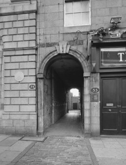 Aberdeen, 54 Castle Street, Victoria Court.
General view of Castle Street entrance pend